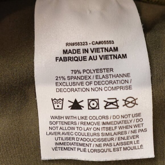 Nike One High Waisted Full Length Leggings Women’s Small Olive Green Dri-FIT - Picture 10 of 11